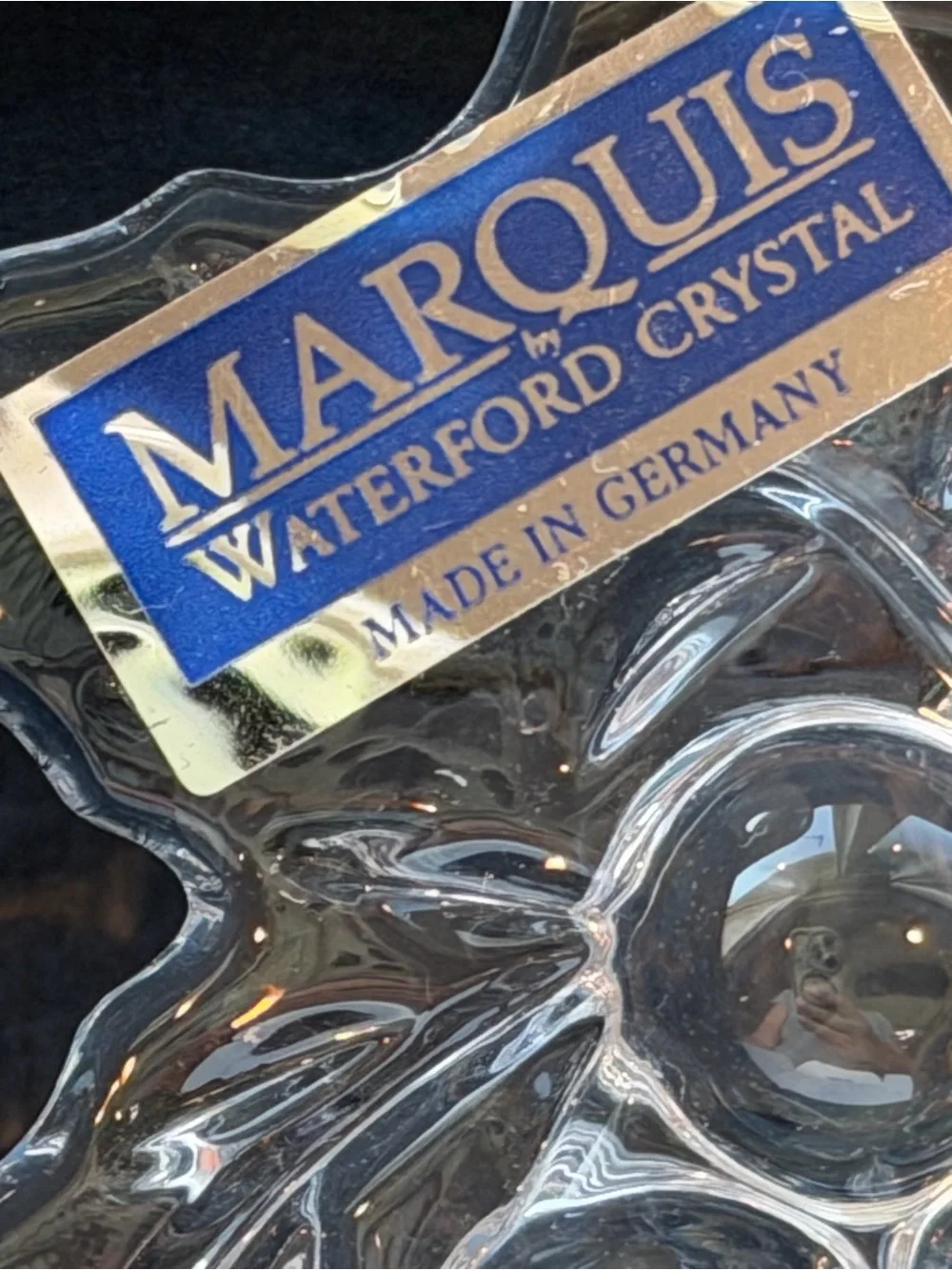 Marquis by Waterford Crystal Grape Wine Stoppers Set 2 Vintage Box Germany